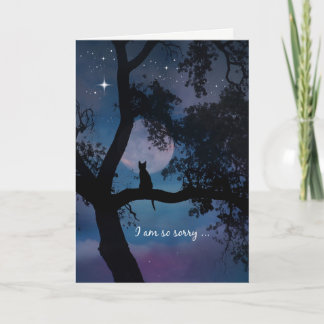 Sympathy Card für den Verlust der Katze, Cat-Beile Karte