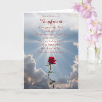 Sympathy Card für den Verlust der Rote Rose eines 