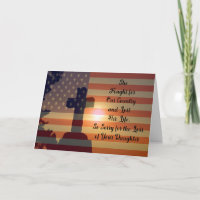 Sympathy Card für den Verlust der Tochter im Servi