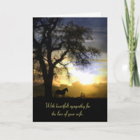 Sympathy Card für den Verlust von Ehefrau Pferd un