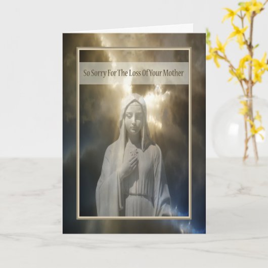 Sympathy Card für den Verlust von Mutter Religious Karte (Gelbe Blume)
