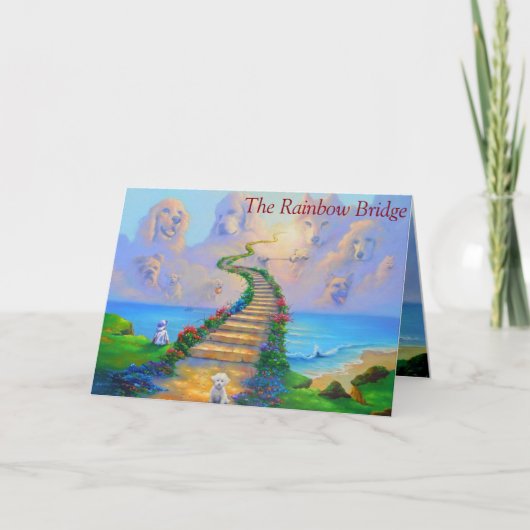 Sympathy Card für verstorbene Hunde. Karte (Vorderseite)