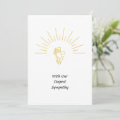 Sympathy Card Gebet Hände Kreuzspirituelles Weiß (Stehend Vorderseite)