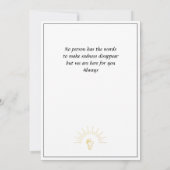 Sympathy Card Gebet Hände Kreuzspirituelles Weiß (Rückseite)