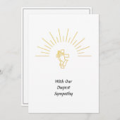 Sympathy Card Gebet Hände Kreuzspirituelles Weiß (Vorne/Hinten)