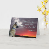 Sympathy Card mit Deutschem Schäferhund Matthew 5: Karte (Gelbe Blume)