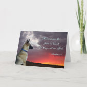 Sympathy Card mit Deutschem Schäferhund Matthew 5: Karte (Vorderseite)
