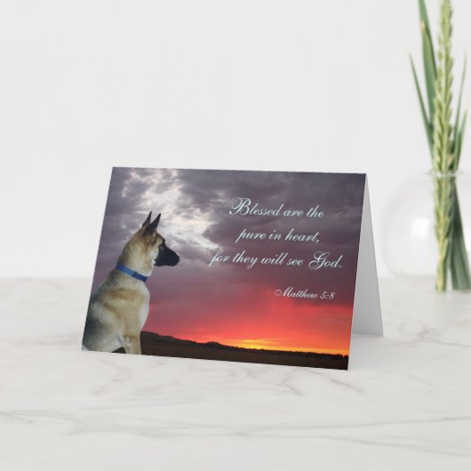 Sympathy Card mit Deutschem Schäferhund Matthew 5: Karte (Vorderseite)