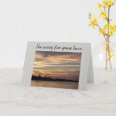 Sympathy Card mit Foto eines Sonnenuntergangs Karte (Gelbe Blume)