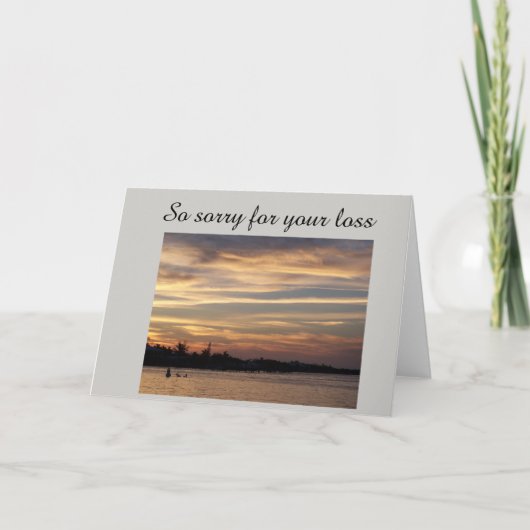 Sympathy Card mit Foto eines Sonnenuntergangs Karte (Vorderseite)