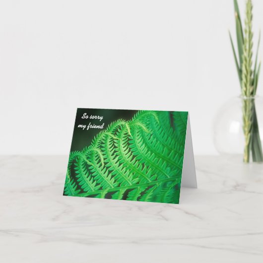 Sympathy Card mit Green Fern Karte (Vorderseite)