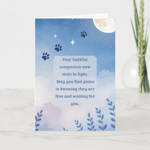 Sympathy Card Moon Blume Serie Karte