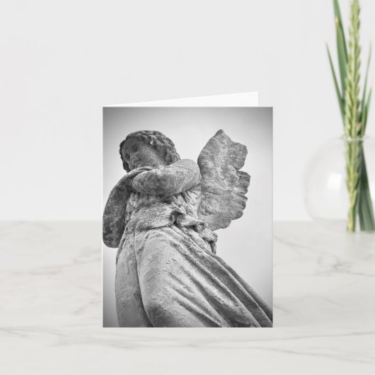 Sympathy Card Stone Angel 2 Bilder BLANK INSIDE Karte (Vorderseite)