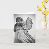 Sympathy Card Stone Angel 2 Bilder BLANK INSIDE Karte (Gelbe Blume)