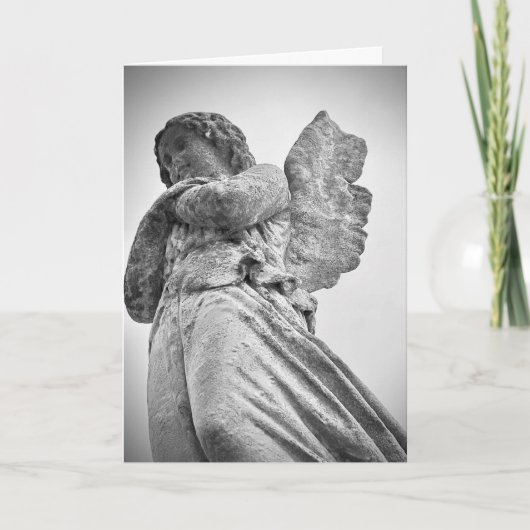 Sympathy Card Stone Angel Heaven Zitat Trauer Karte (Vorderseite)
