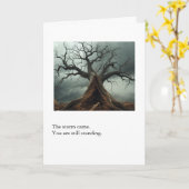 Sympathy Card – The Storm Came, You Are Still Stan Karte (Gelbe Blume)