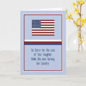Sympathy Card Verlust der Tochter in Service USA Karte (Gelbe Blume)