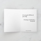 Sympathy Card — Verlust des Hundes Karte (Innenseite)
