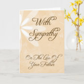 Sympathy Card - Verlust des Vaters Karte (Gelbe Blume)