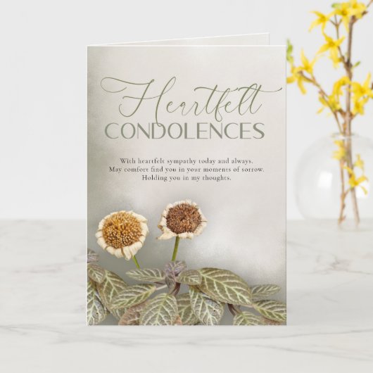 Sympathy Card with Customizable Message  Karte (Gelbe Blume)