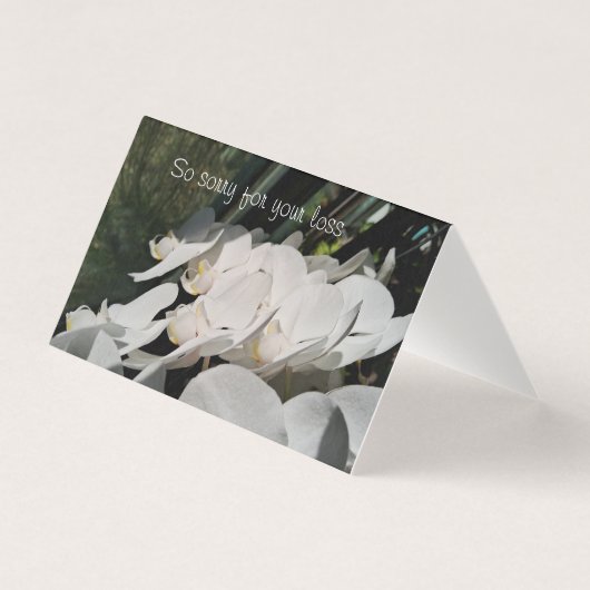 Sympathy card with White Moth Orchids (Vorderseite)