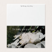 Sympathy card with White Moth Orchids (Außenseite Aufgefaltet)