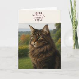Sympathy Cat Card | Maine Coon Thinking of You Feiertagskarte
