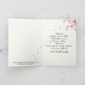 Sympathy Cherry Blossom Branch With Dewdrops Karte (Innenseite)