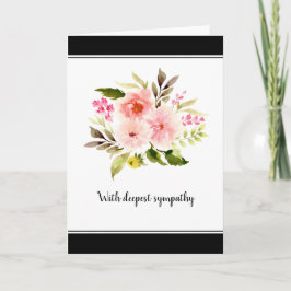 Sympathy Condolence Message Floral Greeting Karte