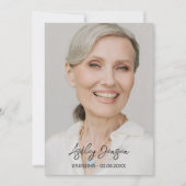 Sympathy Cosmos Photo Funeral Thank You Card Dankeskarte (Vorderseite)