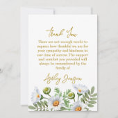 Sympathy Daisy Thank You Card Dankeskarte (Vorderseite)