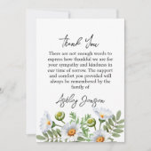 Sympathy Daisy Thank You Card Dankeskarte (Vorderseite)