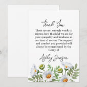 Sympathy Daisy Thank You Card Dankeskarte (Vorne/Hinten)