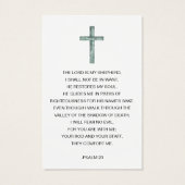 Sympathy Elegant Floral Photo Funeral Prayer Cards (Rückseite)
