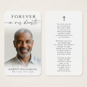 Sympathy Forever Hearts Photo Cross Poem Prayer (Vorne & Hinten)