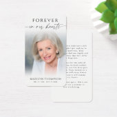 Sympathy Forever In Our Hearts Photo Prayer Card (Schreibtisch)