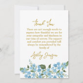 Sympathy Forget me not Thank You Card Dankeskarte (Vorderseite)