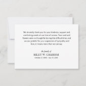 Sympathy Funeral Memorial Cross Sunrise Ocean Dankeskarte (Rückseite)