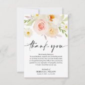 Sympathy Funeral Memorial Floral Dankeskarte (Vorderseite)