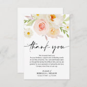 Sympathy Funeral Memorial Floral Dankeskarte (Vorne/Hinten)