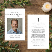 Sympathy Funeral Photo Memorial Prayer Card Visitenkarte