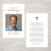 Sympathy Funeral Photo Memorial Prayer Card Visitenkarte