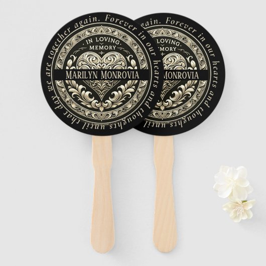 Sympathy Gift, Memorial Gift Fächer (Vorne und Hinten)