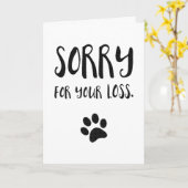 Sympathy-Karte für Haustiere | Entschuldigung für  Karte (Gelbe Blume)