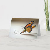 Sympathy Monarch Butterfly On a Pencil Karte (Vorderseite)