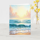 Sympathy Ocean Surf and Sunrise Karte (Gelbe Blume)