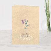 Sympathy Peach Soft Pastel Floral Banner Card Karte (Rückseite)