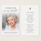 Sympathy Photo God's Garden Prayer Card (Vorne & Hinten)