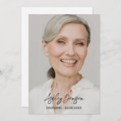 Sympathy Rose Photo Funeral Thank You Card Dankeskarte (Vorne/Hinten)