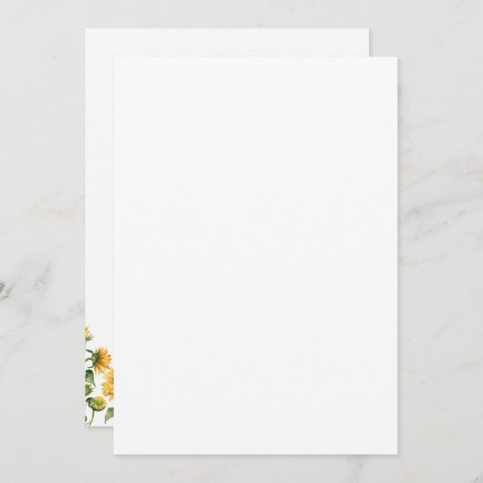 Sympathy Sunflower Funeral Thank You Card Dankeskarte (Vorne/Hinten)